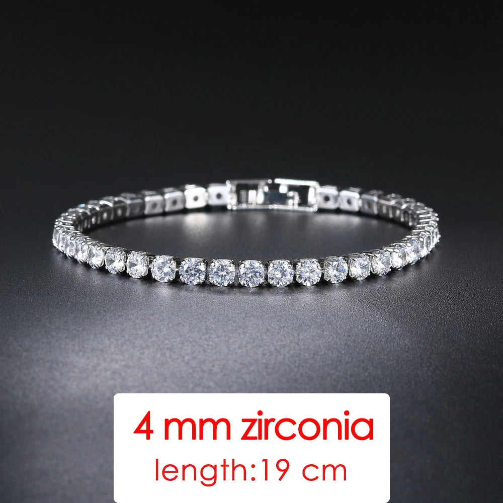 ZHOUYANG Tennis Bracelets For Women Simple Luxury Round Crystal Gold Color Bangle Chain Wedding Female Gift Wholesale Jewelry