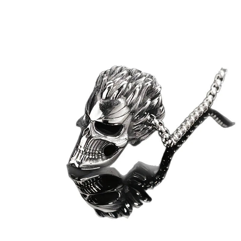 Laughing Skull Pendant Necklace — Retro Gothic