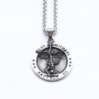 2024 NEW St.Michael Arch Angel Powerful Amulet Men Necklaces Stainless Steel Pendants Chains Women Jewelry Accessories Gifts