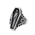 Fashion Punk Vintage Skull Ring Stainless Steel Gothic Biker Ring For Men Women Unique Viking Amulet Jewelry Gift