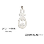 LIKGREAT Egyptian Ankh Cross Egypt Eye Pendant for Necklace Earrings Stainless Steel Eye of Horus Charms for Jewelry