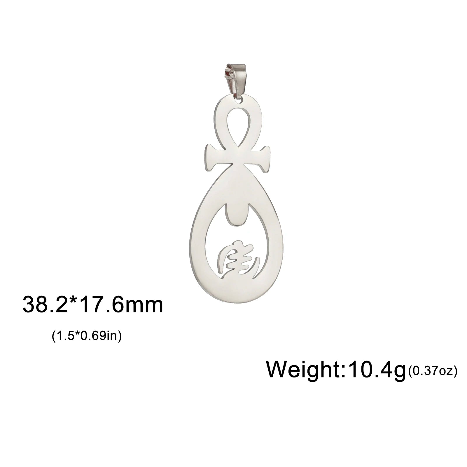 LIKGREAT Egyptian Ankh Cross Egypt Eye Pendant for Necklace Earrings Stainless Steel Eye of Horus Charms for Jewelry