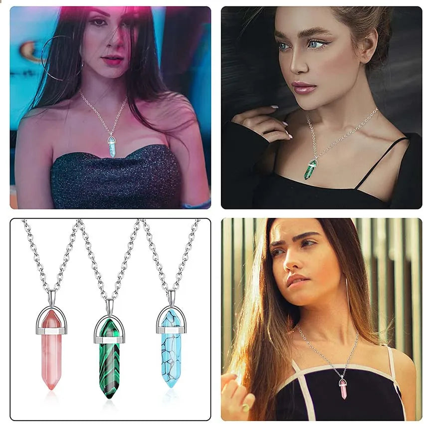 Amethyst Crystal Pendant Necklace