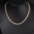 Iced Out Cross Chain Necklace Stainless Steel CZ