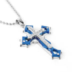 Iced Out Cross Black Pendant Zircon Punk