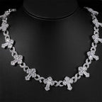 Iced Out Cross Cuban Chain Necklace Infinity CZ