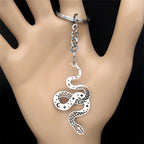 Star Key Silver Ring Witchcraft Hollow Snake Moon