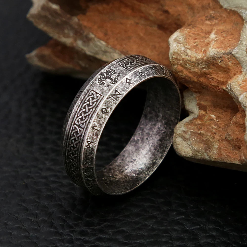 Viking Tree of Life Ring — Stainless Steel