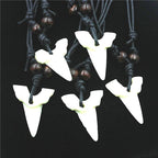 Imitation Yak Bone Shark Tooth Necklace Cool Men Women's Jewelry White Teeth Amulet Pendant Gifts