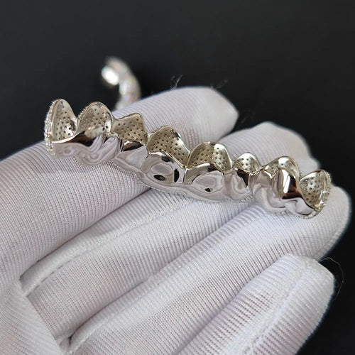 925 Silver VVS Moissanite Grillz Dental