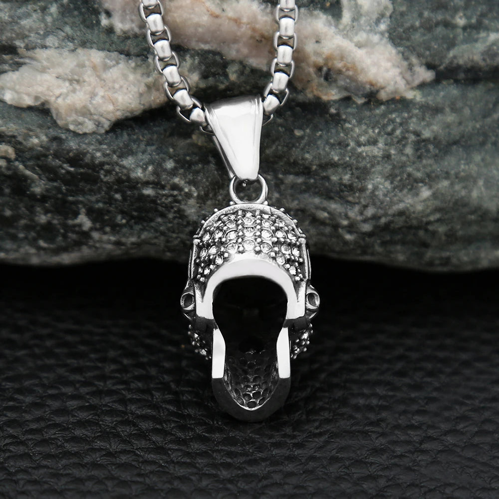 Gothic Skeleton Stainless Steel Pendant Necklace