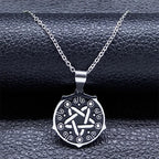 Sigil Lucifer Enamel Pendant Necklace — Stainless Steel