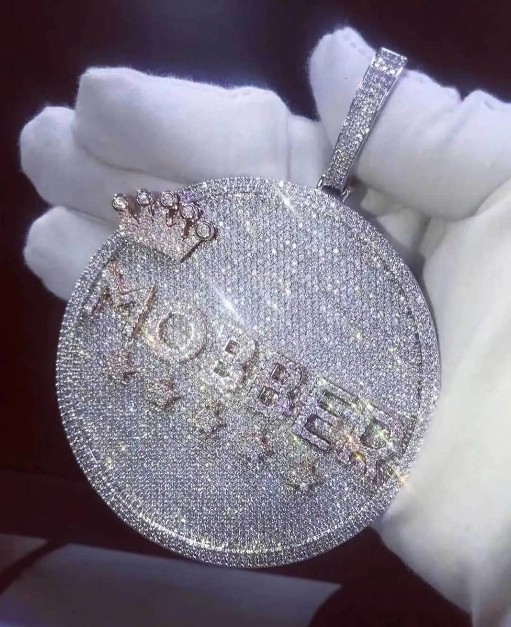 925 Silver VVS Moissanite Pendant Necklace Iced Out