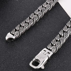 Vintage Cool 12MM Wide Chains Necklace for Man Stainless Steel Punk Statement Halloween Jewellery Accessories Men's