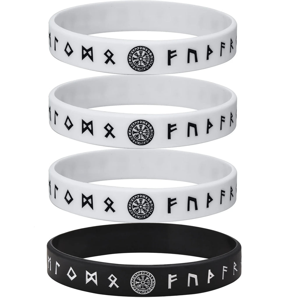 Viking Compass Silicone Bracelet 12mm
