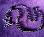 New Sigil Lucifer Rosary Luciferian Necklace occult goth gothic Necklaces left hand path rosary satanic