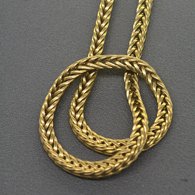 Square Foxtail Wallet Chain Necklace — 4mm Jeans Pocket Watch