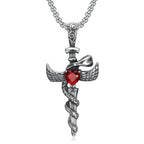 Sword Cross Stainless Steel Pendant Necklace