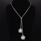 Bee Gold Statement Long Necklace — Stainless Steel