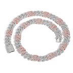 Iced Out Cuban Chain Necklace Stainless Steel 15MM