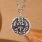 Original Van Gogh sunflower sunflower men's necklace high sense pendant nautical compass retro fashion trend pendant