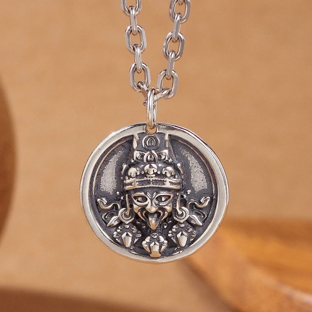 Original Van Gogh sunflower sunflower men's necklace high sense pendant nautical compass retro fashion trend pendant