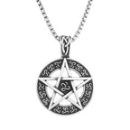 Fashion Vintage Hexagram Pendant Necklaces For Man Women Stainless Steel Star Of David Necklace Amulet Jewelry Gift