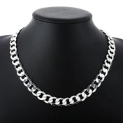 12MM Classic Silver Chain Necklace