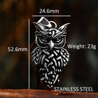 Vintage Nordic Viking Owl Pendant Necklace For Men 316L Stainless Steel Punk Biker Animal Necklaces Fashion Charm