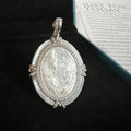 Virgin Mary Silver Pendant Necklace