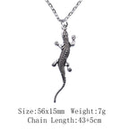 Cold Blooded Reptile Lizard Gecko Chameleon Pendant Necklace For Women Men