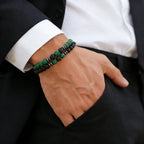10 Styles 2Pcs Men Bracelet Set 8mm Tiger Eyes Malachite Obsidian Hematite Stone Positive Energy Healing Strand Braslet Homme