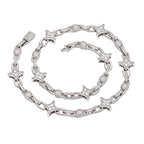 NUOYA Star Cuban Link Chain Gold Silver Color Iced Out CZ Zircon Hip Hop Necklace For Men Women Bling Bling Jewelry