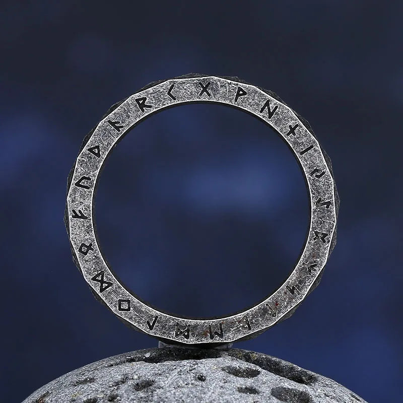 Fashion Retro 2023 New 316L Stainless Steel Creative Style Viking Norse Triangular Ring For Teens Jewelry Valentine's