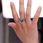 New Creative Vintage Fashion Men's Natural Born Killers Ring Snake Totem Ring Pharaoh Snake Ring Hip Hop Punk Niche