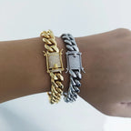 Iced Out Cuban Bracelet Stainless Steel Miami