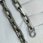 Stone Washed Unpolished Pure Titanium Necklace for Sensitive Skin, Non Allergy Jewelry Gift