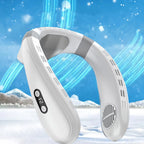 New Portable Neck Fan 5200mAh Neck Air Conditioner Rechargeable Semiconductor Cooling Fan Outdoor Personal Fan Wearable