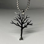 Titanium Steel Tree of Life Pendant Necklace Hip Hop Style High Quality Stainless Steel Jewelry for Men and Women