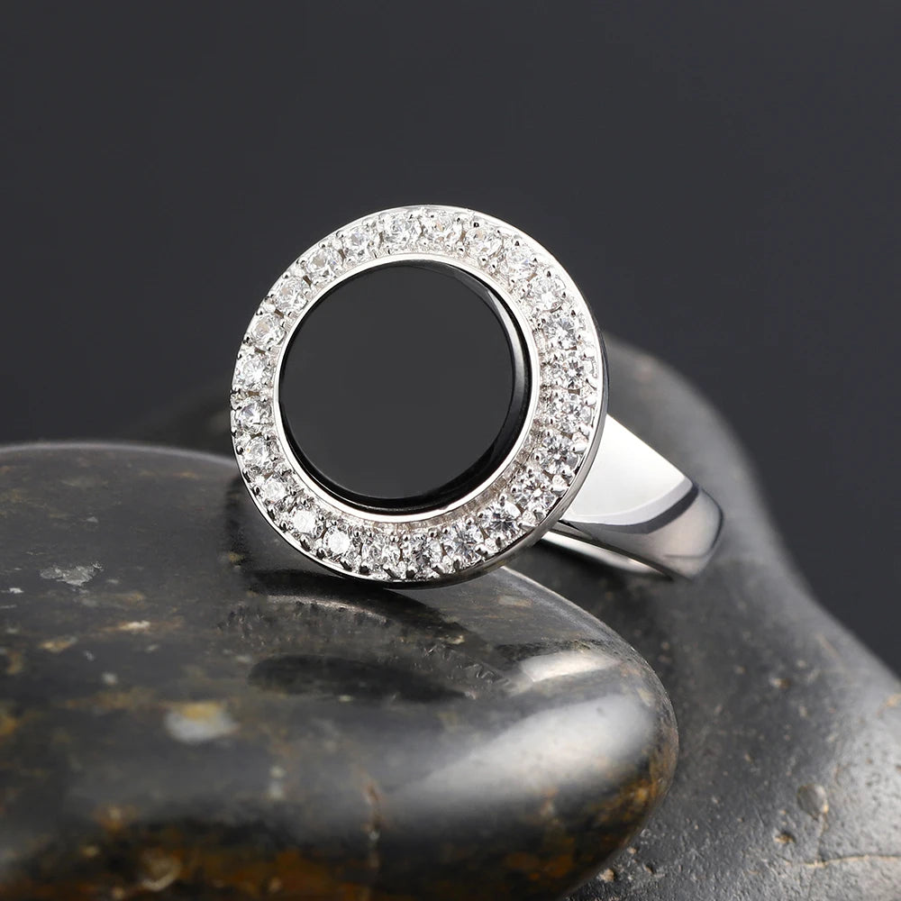 Agate Statement Ring — 925 Silver