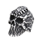 Fashion Punk Vintage Skull Ring Stainless Steel Gothic Biker Ring For Men Women Unique Viking Amulet Jewelry Gift