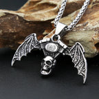 Skull Engine Demon Wings Pendant — Stainless
