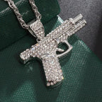 Fashionable and Domineering Ak-47 Submachine Gun Pendant Necklace Suitable for Men\'s Personalized Hip-Hop Rock Punk