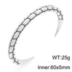 Retro Men Open Bangle for Man Stainless Steel Men's Braided Chain Style Cuff Bracelets Cool Birthday Jewelry Gifts for