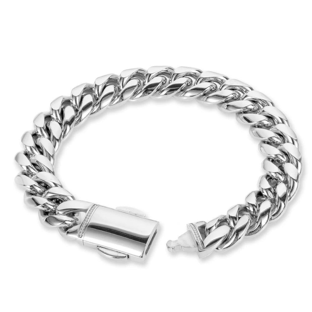 Stainless Steel Cuban Chain Necklace Miami 12MM