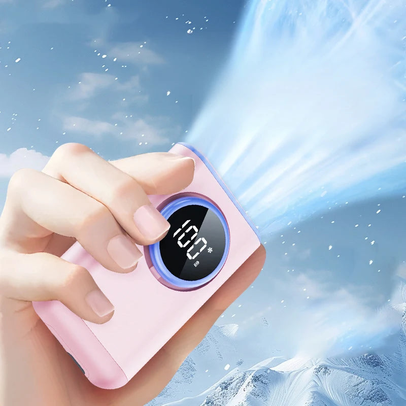 Portable 3 in 1 Handheld Fan Rechargeable Hanging Neck Fan Backpack Waist Hanging Fan with Adjusted Lanyard for Outdoor