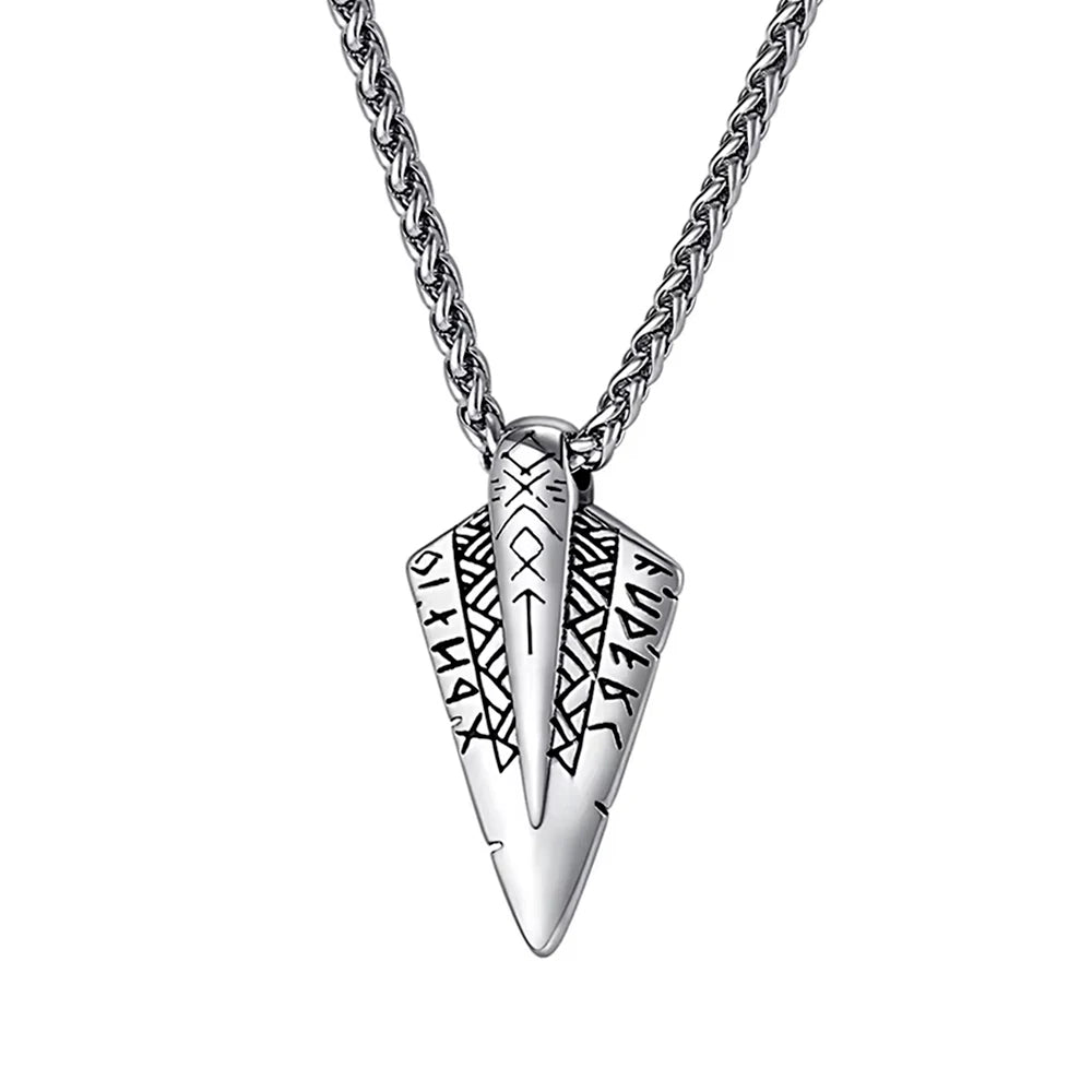 Viking Spear Stainless Steel Pendant Necklace