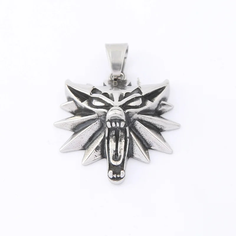 Vintage Stainless Steel Bull Head Skull Pendant Necklace Men Biker Animal Skull Bull Necklace Gothic Jewelry Gift