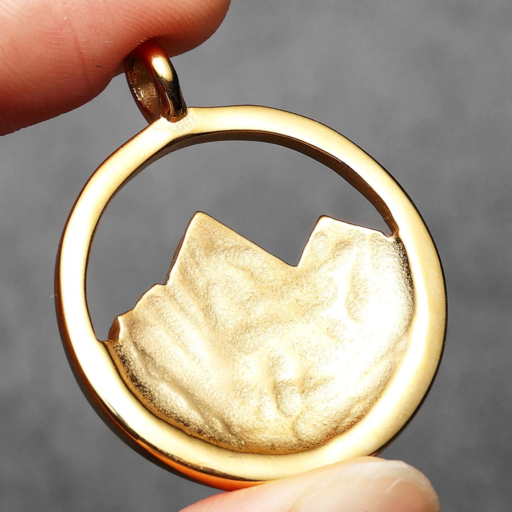 Snow Mountain Minimal Pendant — Stainless Steel