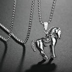 Punk Bull Buffalo Skull Pendant Necklace For Cool Men Women Stainless Steel Long Chain Necklace Party Gift Hip Hop Jewelry